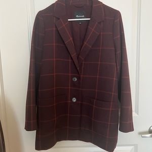 Madewell plaid blazer. Amazing for both casual or business occasions.
